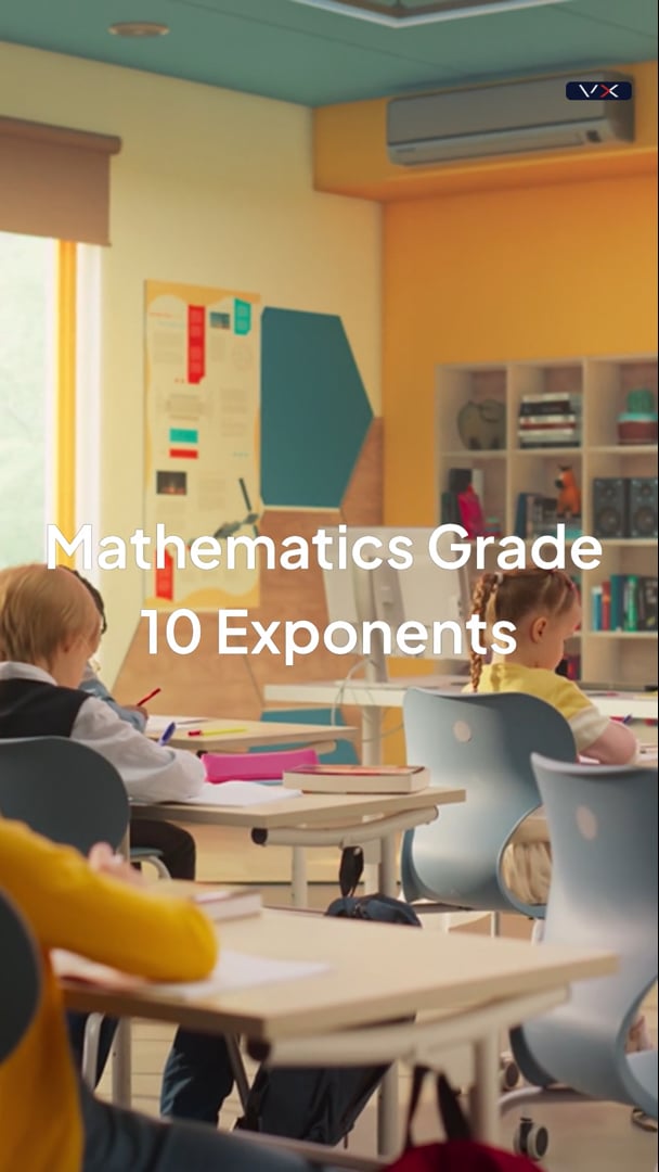 Opening frame from Exponents, Grade 10 Mathematics